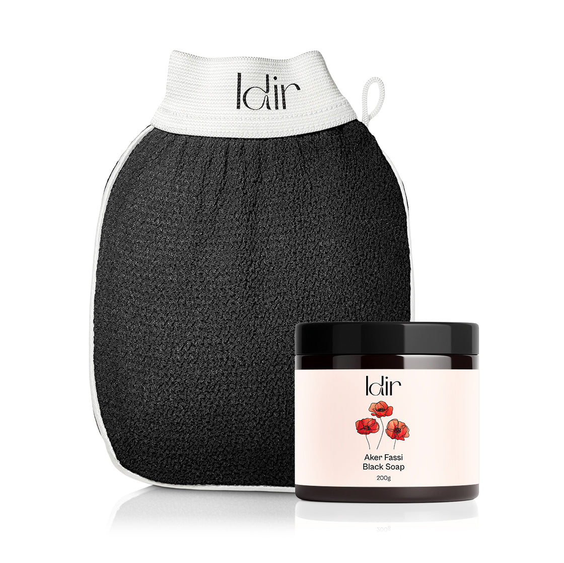 Aker Fassi Black Soap & Exfoliating Glove Set