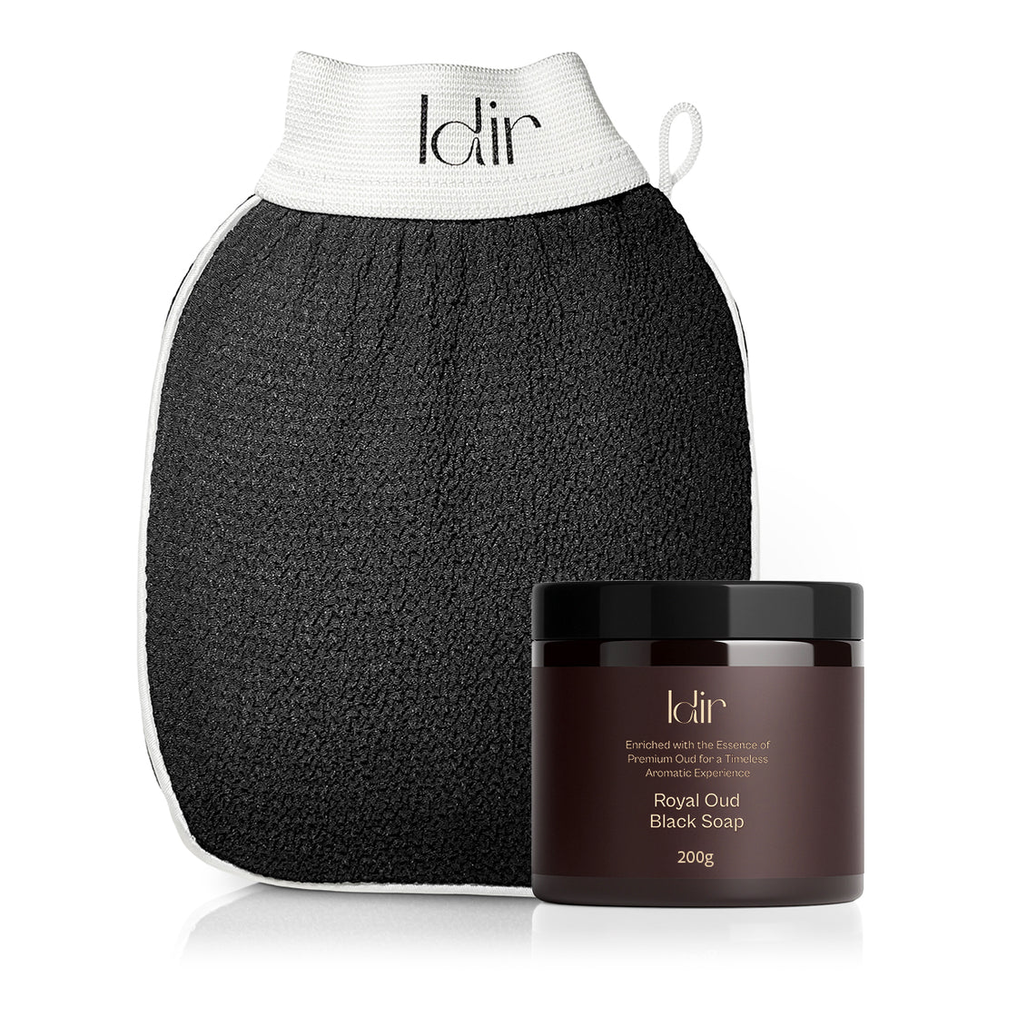 Oud Black Soap & Exfoliating Glove Duo