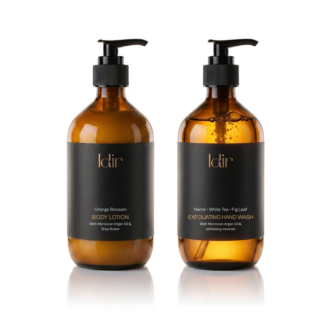 IDIR Hand & Body Duo with body lotion and exfoliating hand wash